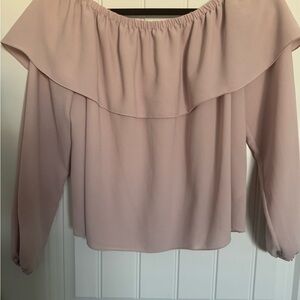 Elegant Off-Shoulder Pink Blouse